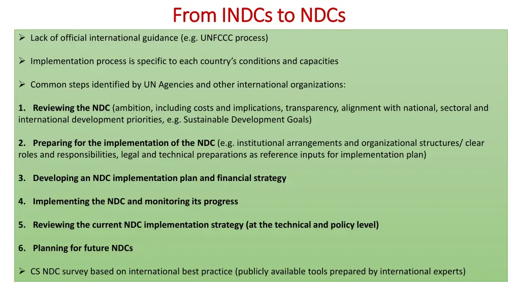 from indcs to ndcs from indcs to ndcs