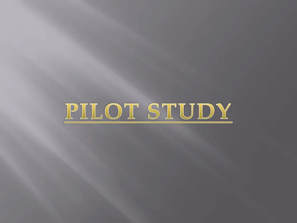 pilot study