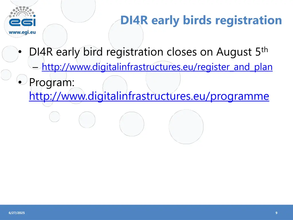 di4r early birds registration