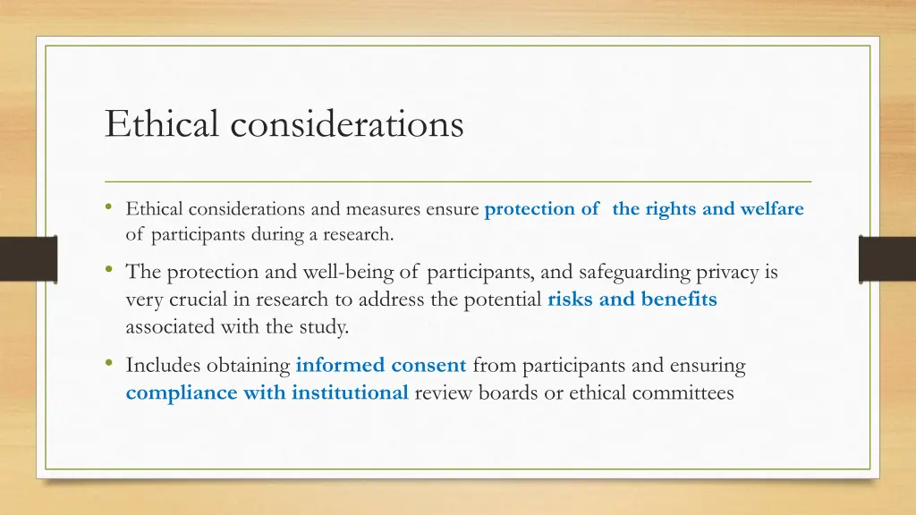 ethical considerations
