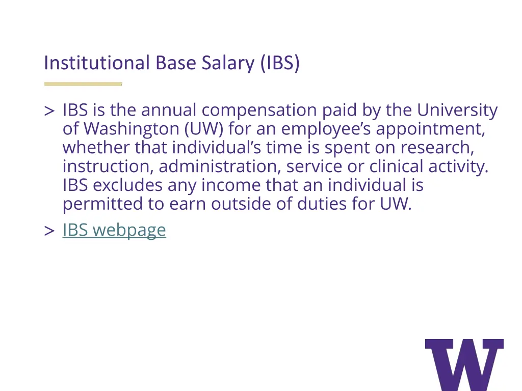 institutional base salary ibs
