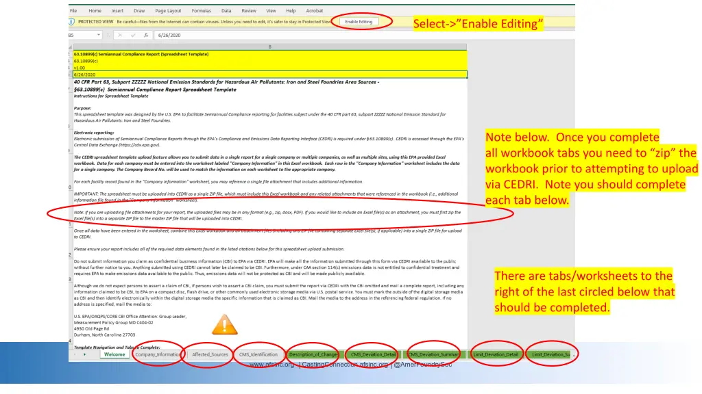 select enable editing