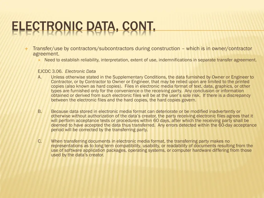electronic data cont