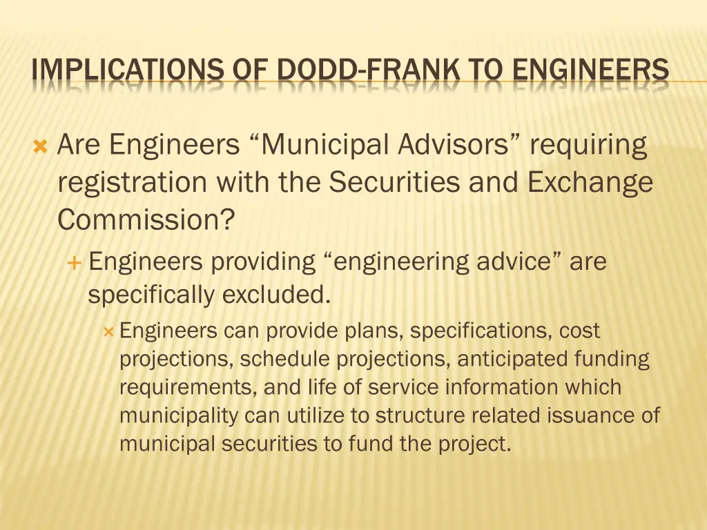 implications of dodd frank to engineers
