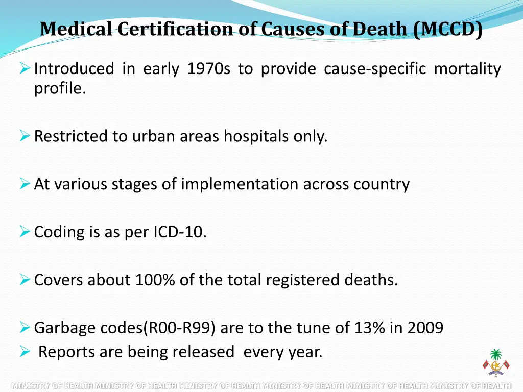 medical certification of causes of death mccd