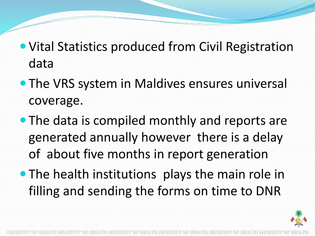 vital statistics produced from civil registration