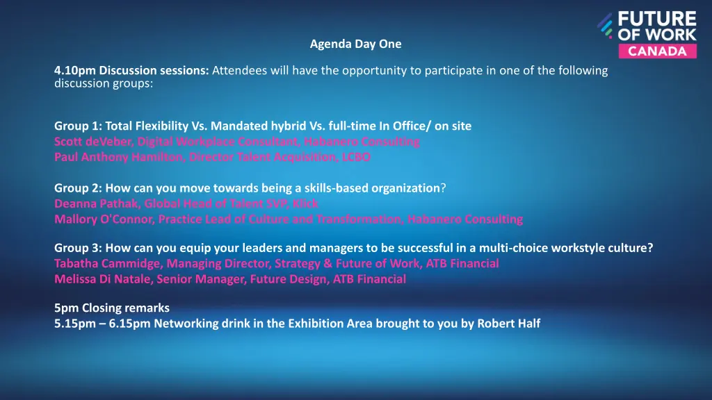 agenda day one 3