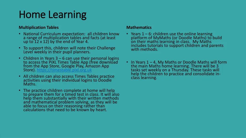 home learning home learning 1