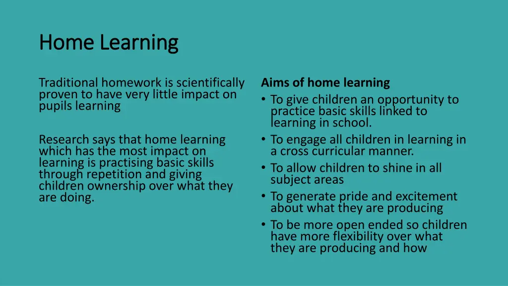 home learning home learning