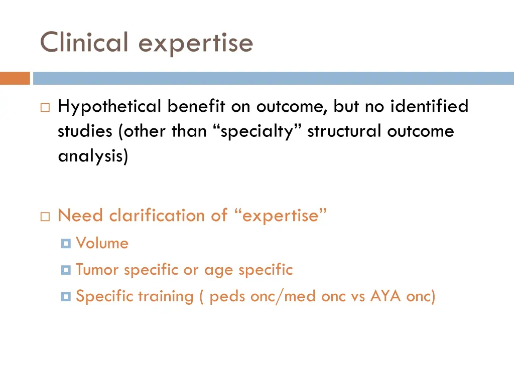 clinical expertise