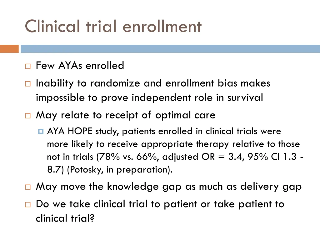 clinical trial enrollment