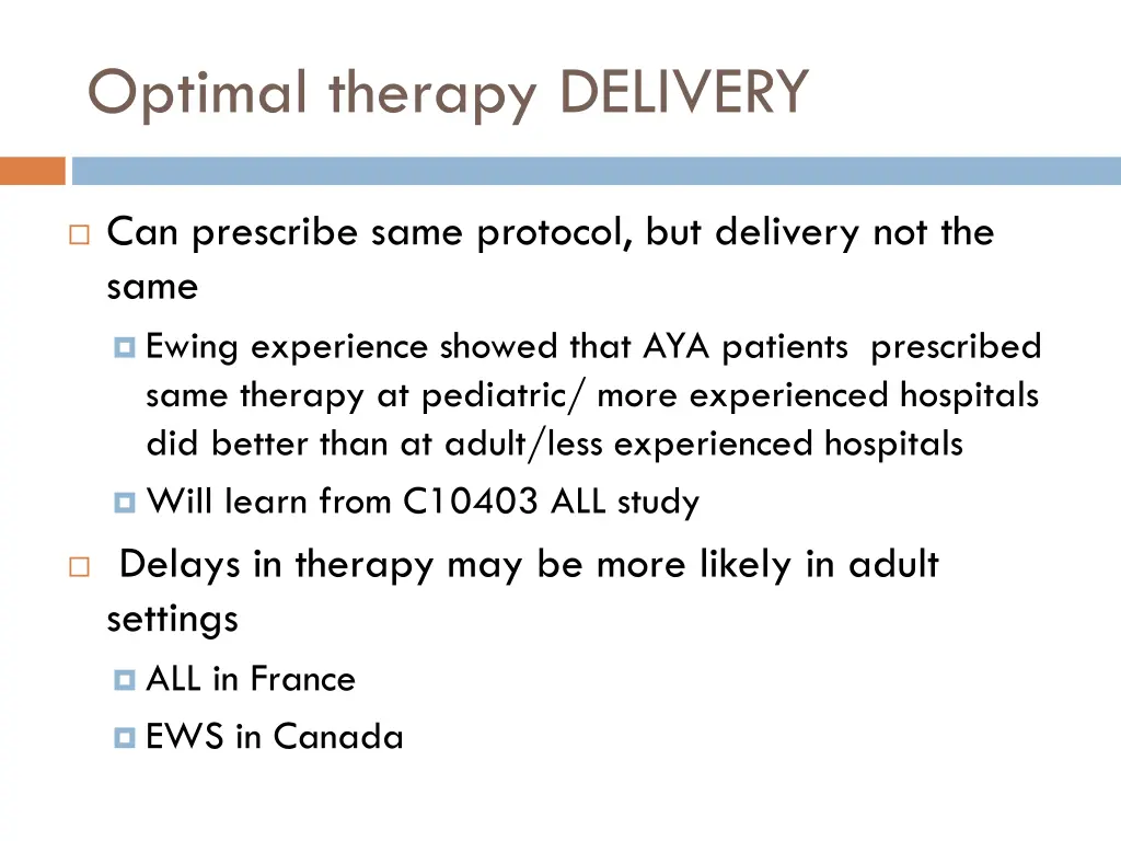 optimal therapy delivery 1