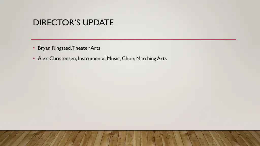 director s update