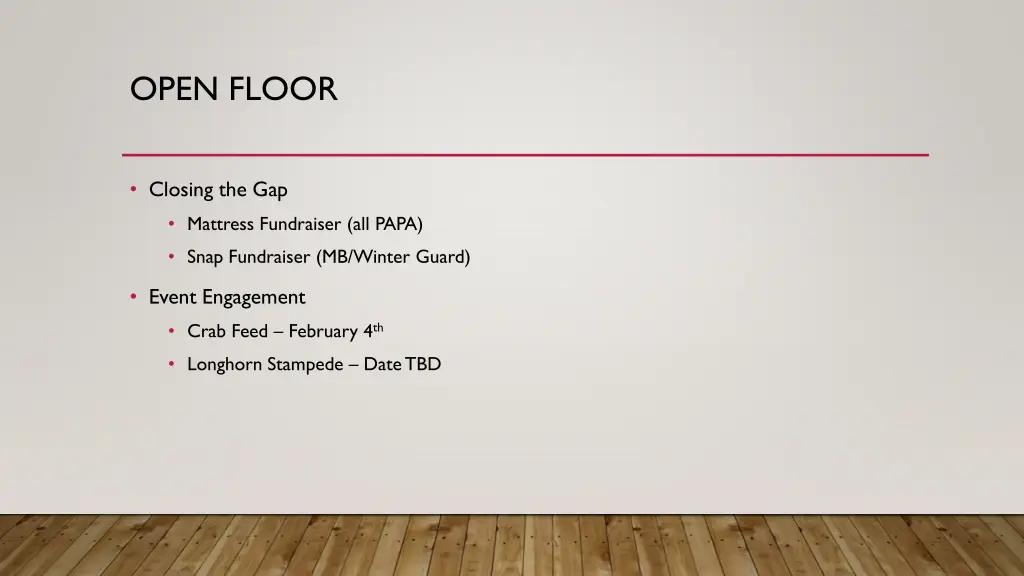 open floor