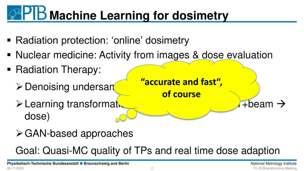 machine learning for dosimetry