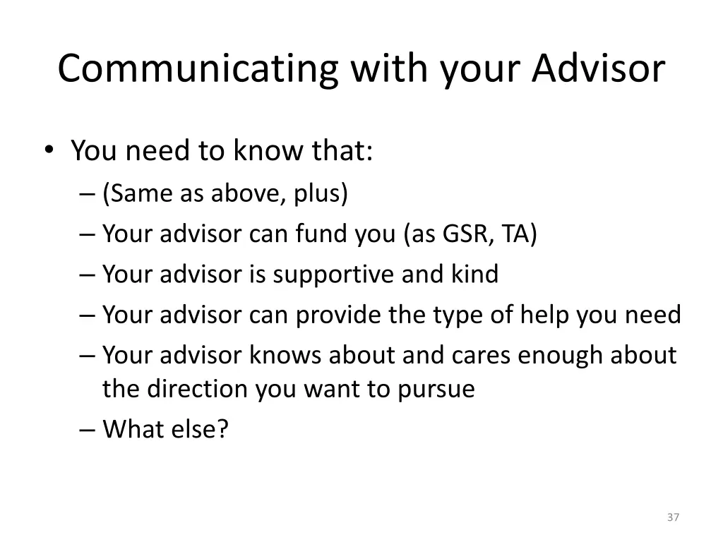 communicating with your advisor 1