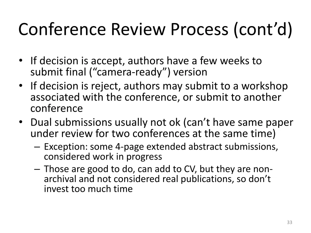 conference review process cont d 1