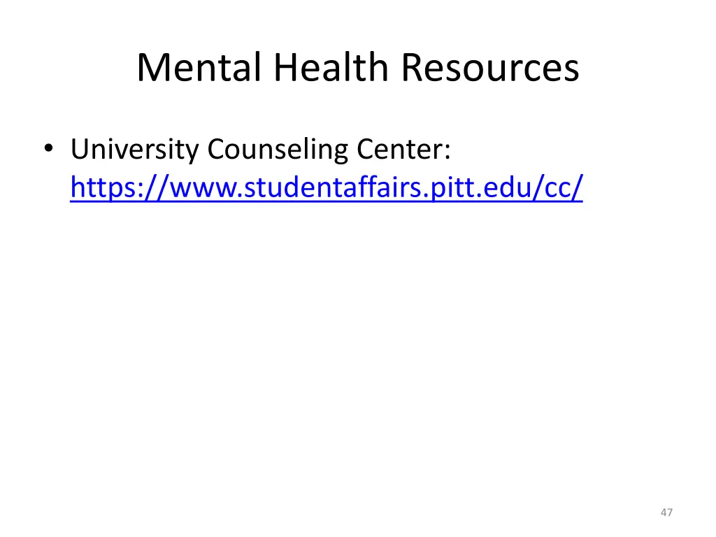 mental health resources