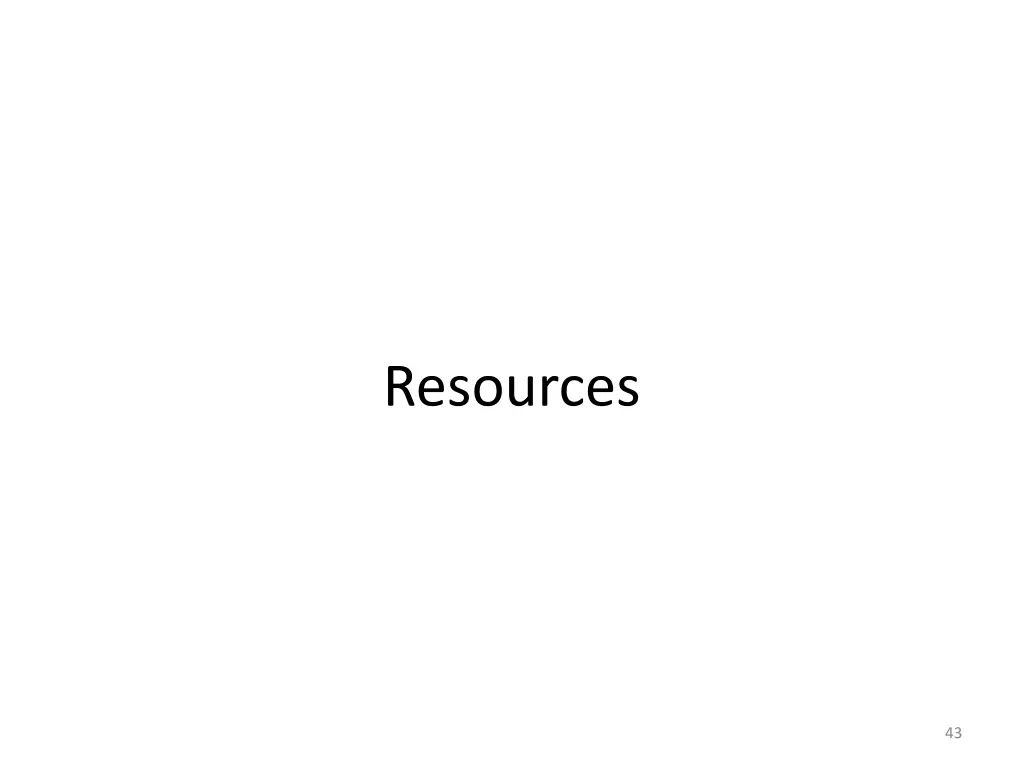 resources
