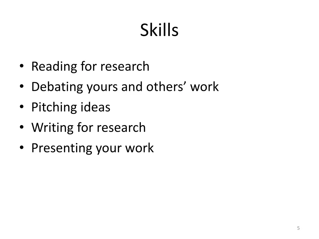 skills