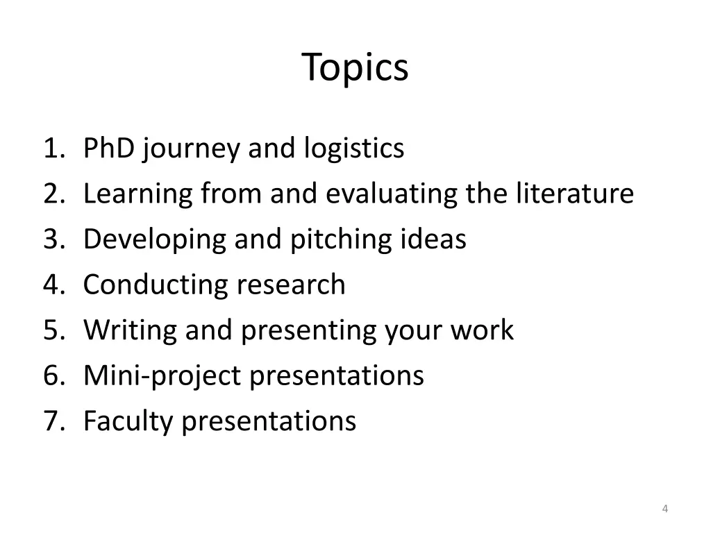 topics