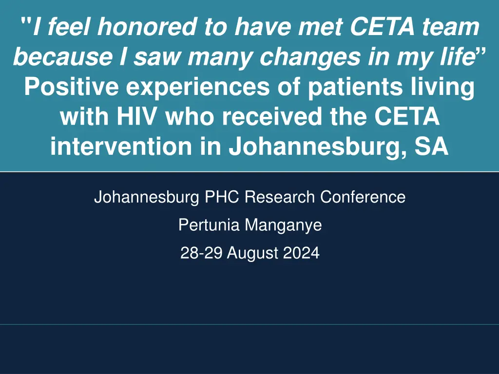 i feel honored to have met ceta team because