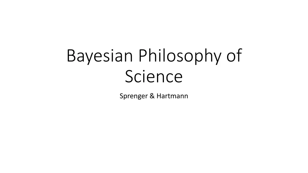 bayesian philosophy of science