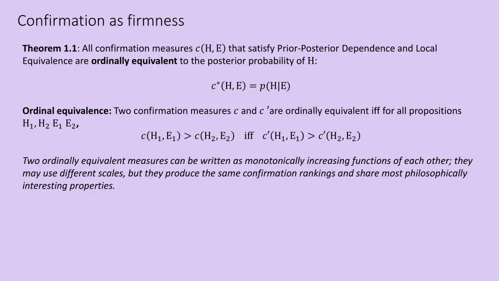 confirmation as firmness