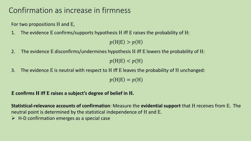 confirmation as increase in firmness