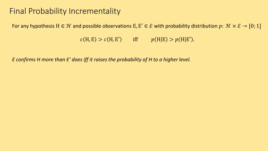 final probability incrementality