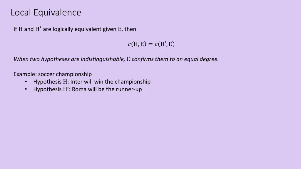 local equivalence