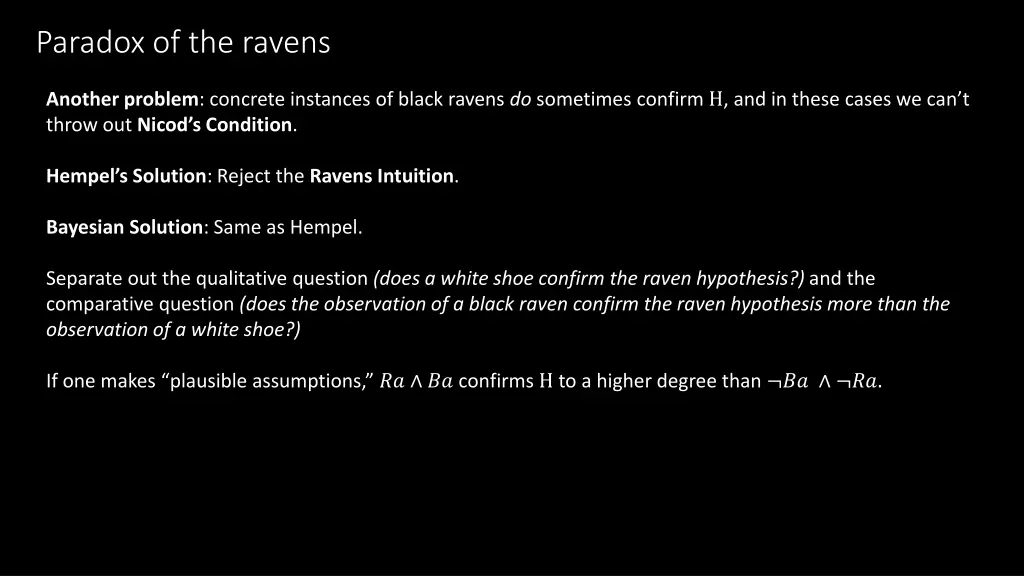 paradox of the ravens 2