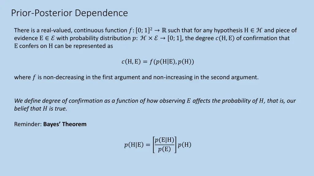 prior posterior dependence