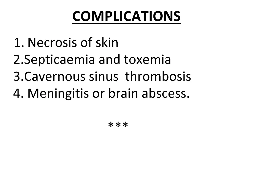complications