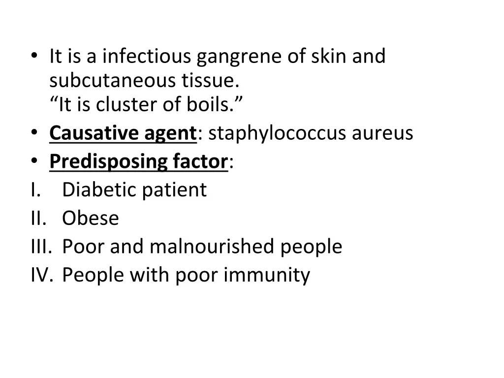 it is a infectious gangrene of skin