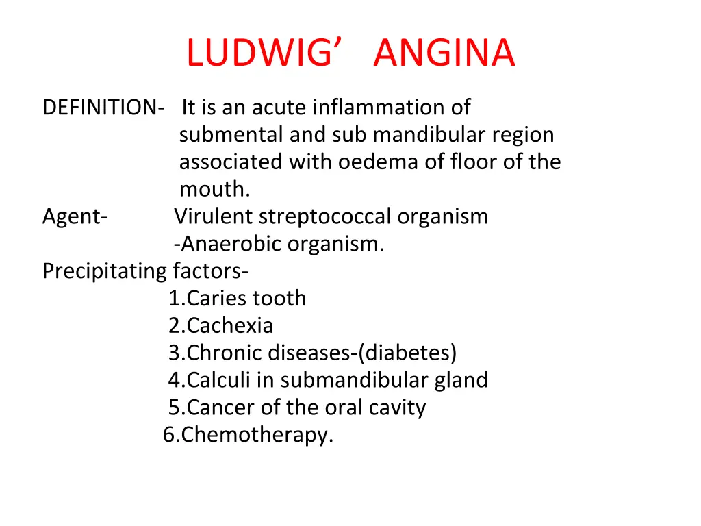 ludwig angina