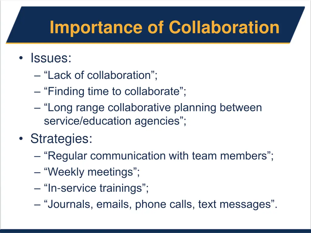 importance of collaboration
