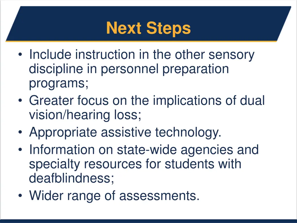 next steps