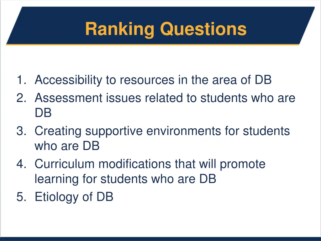 ranking questions