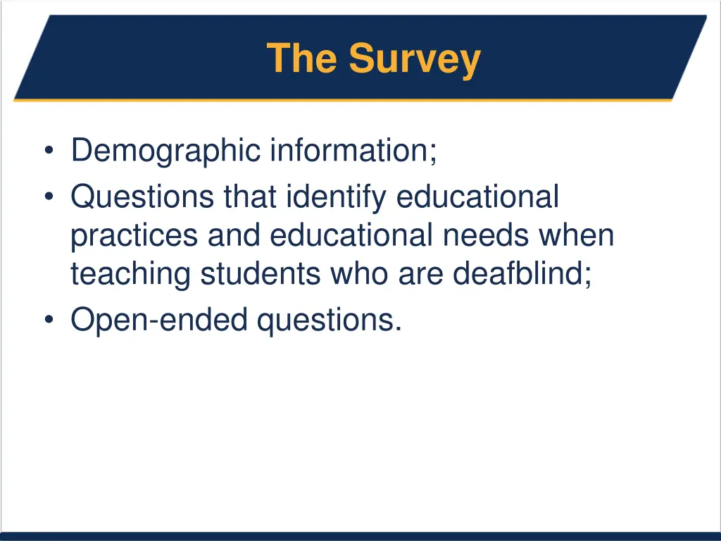 the survey