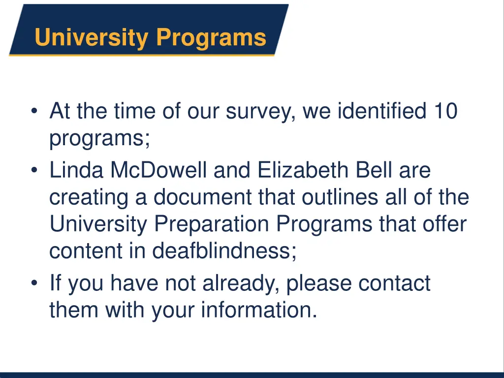 university programs
