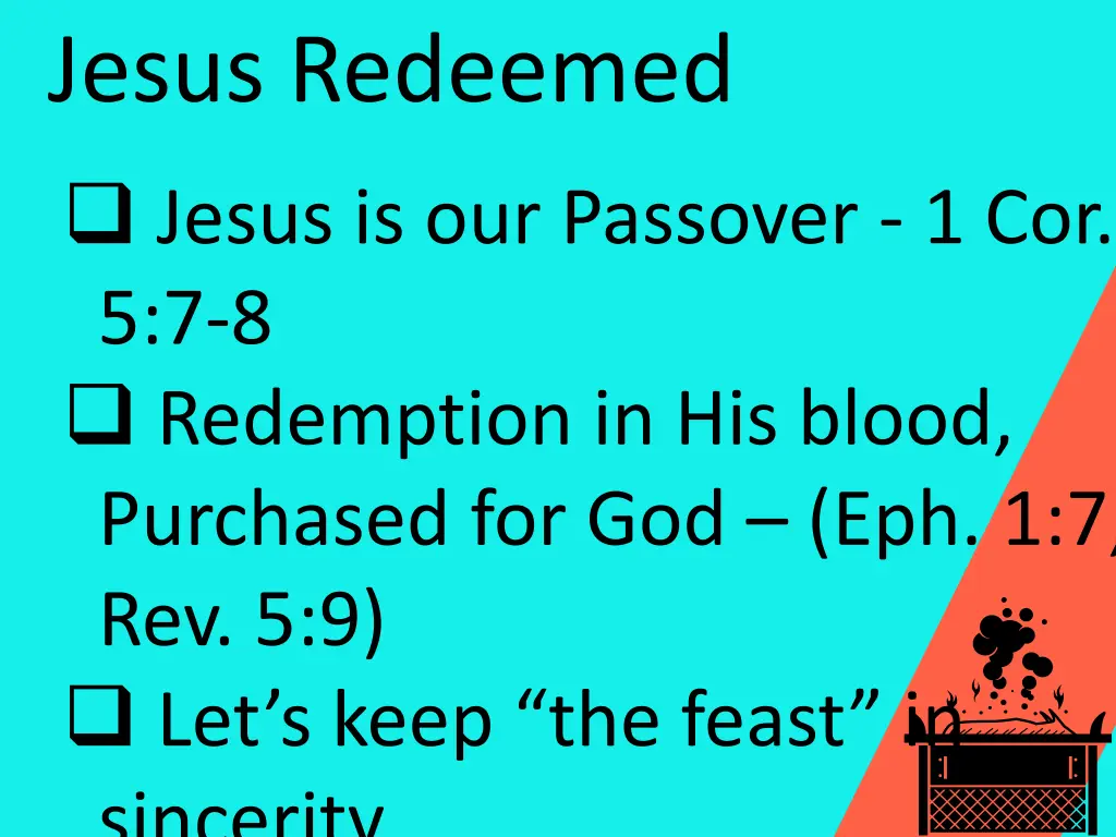 jesus redeemed jesus is our passover