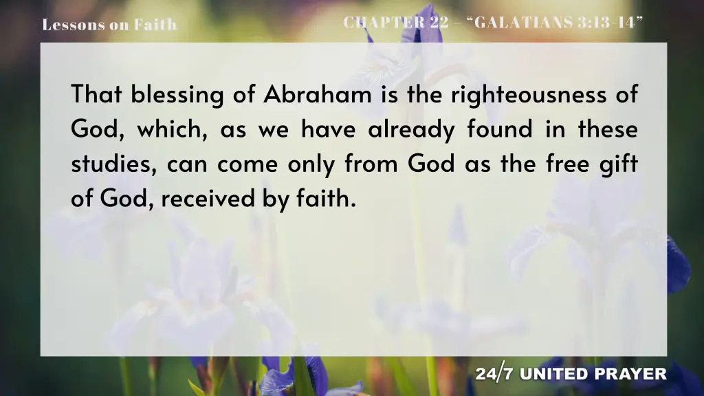 chapter 22 galatians 3 13 14 7
