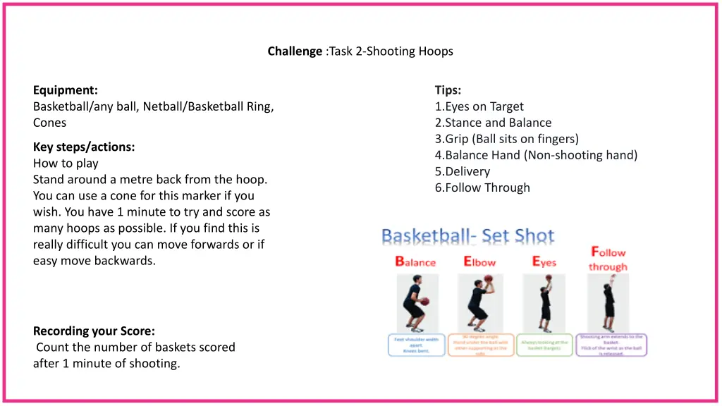 challenge task 2 shooting hoops