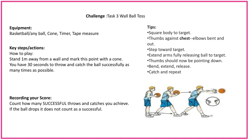 challenge task 3 wall ball toss