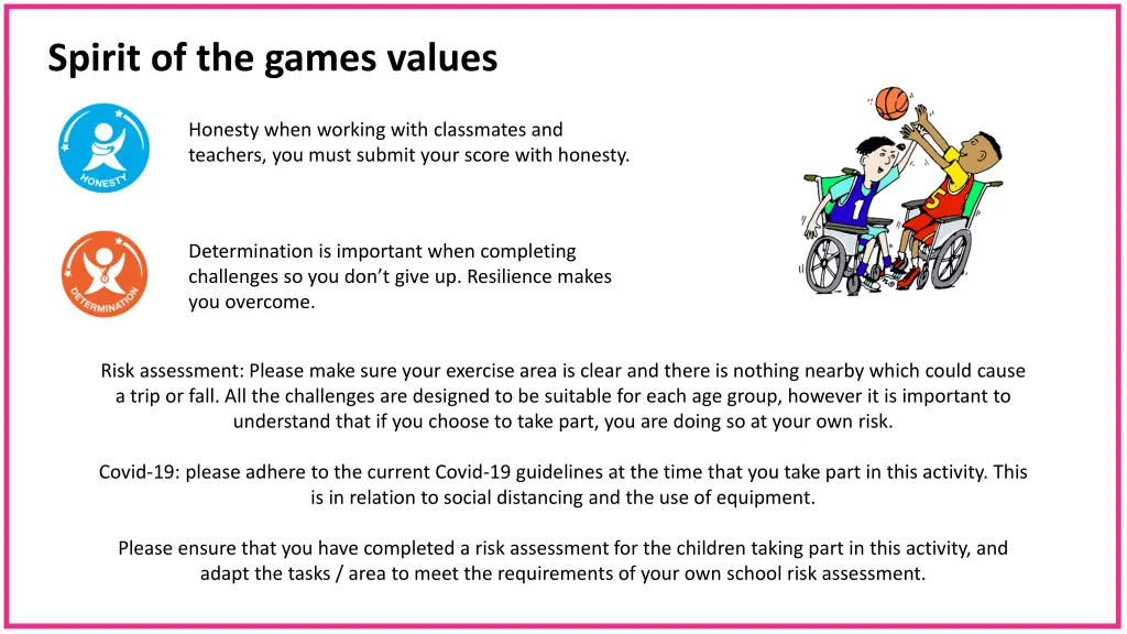 spirit of the games values