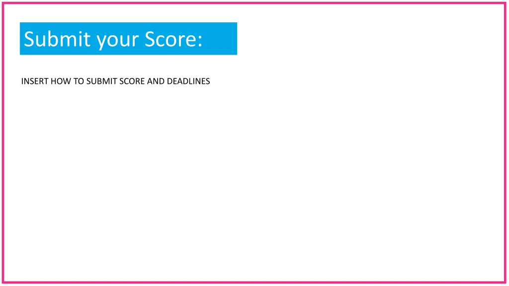 submit your score