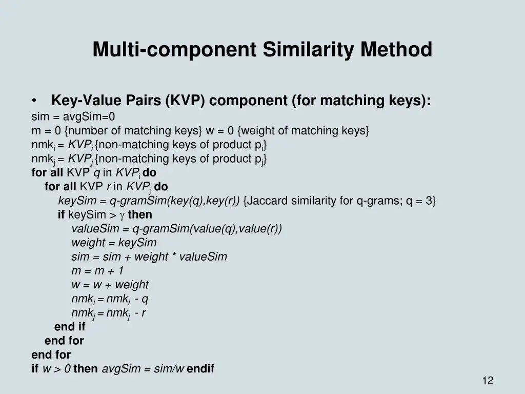 multi component similarity method 1
