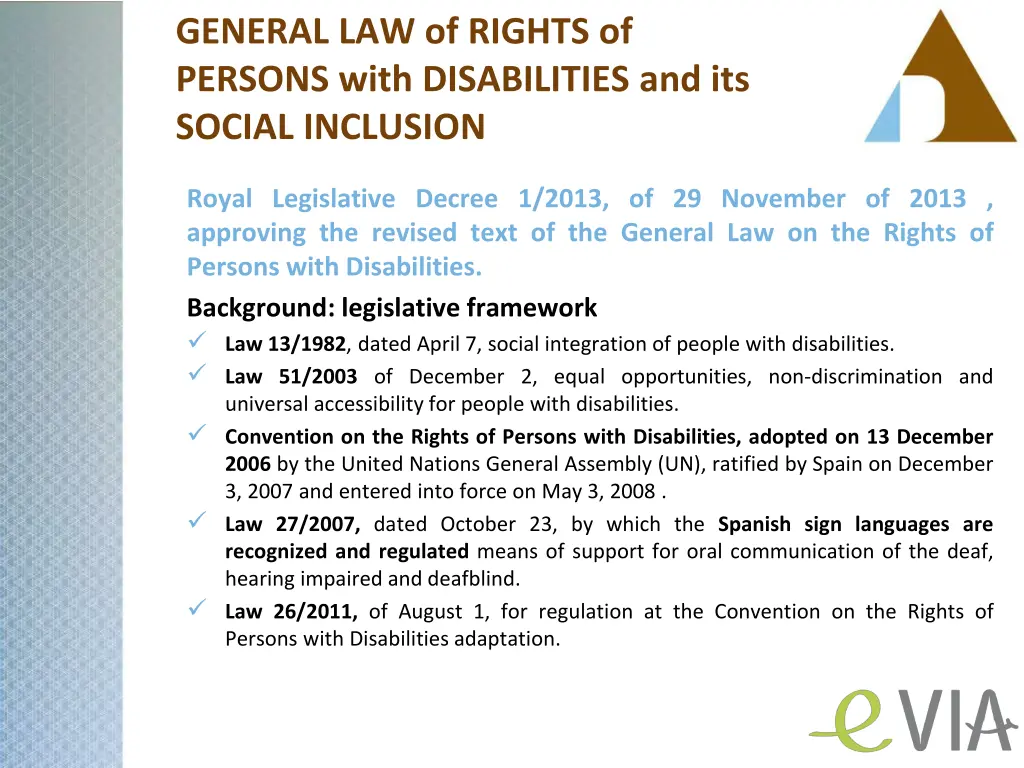 general law of rights of persons with