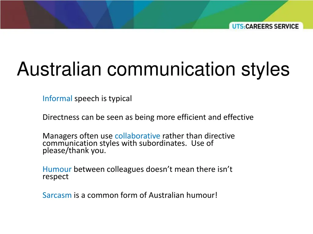 australian communication styles